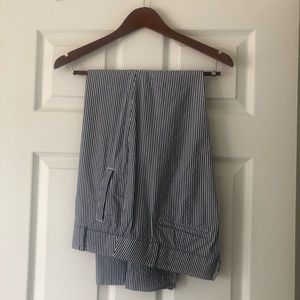 LOFT Women’s blue & white Stripped Pants